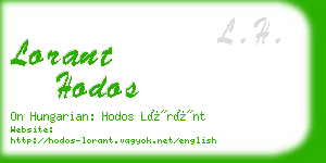 lorant hodos business card